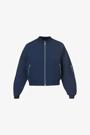 Sweaty Betty Womens Explorer Zip-Up Stretch Recycled-Polyester Bomber Jacket Xs