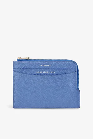 ASPINAL OF LONDON Womens Zipped Grained Leather Travel Wallet