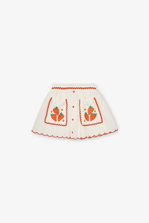 Stella McCartney Strawberry-Print Cotton and Linen Skirt 4 Years