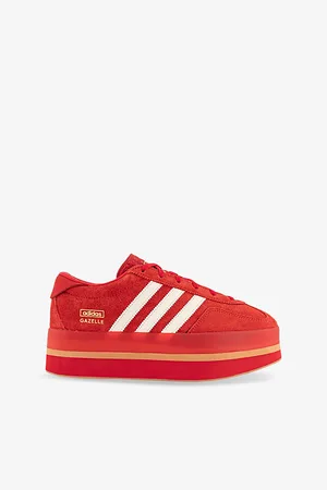 adidas Womens Gazelle Stack Platform-Sole Woven Low-Top Trainers Eur 39.5 / 6.5 Uk Women