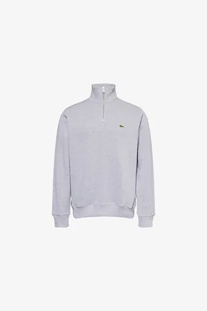Lacoste Mens High-Neck Two-Slip-Pockets Regular-Fit Cotton-Knit Sweatshirt S