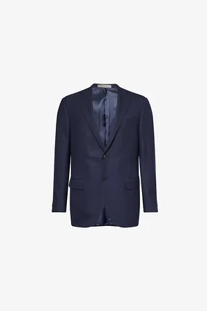 corneliani Mens Notched-Lapel Regular-Fit Wool Jacket 40