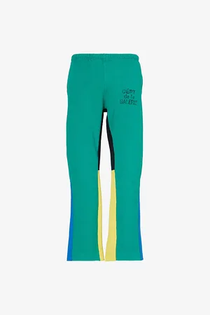 GALLERY DEPT. Mens Brand-Print Flared-Leg Relaxed-Fit Cotton Jogging Bottoms M