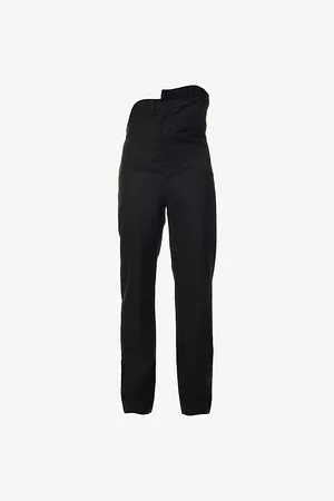 JUNTAE KIM Mens Asymmetric Rose Straight-Leg Woven Trousers Xs