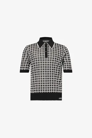 AMIRI Mens Short-Sleeve Knitted Polo Shirt S