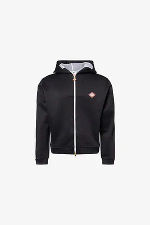 Casablanca Mens Scuba Two-Zip-Pockets Regular-Fit Woven-Blend Hoody M