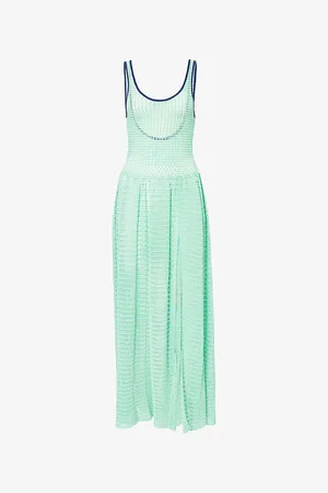 PH5 Womens Brassica Crochet Tank Cotton-Blend Knitted Maxi Dress Xs