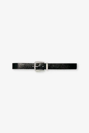 Maje Womens Logo-Engraved Square Leather Buckle Belt 8