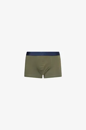 Sunspel Mens Branded-Waistband Stretch-Cotton Boxer Trunks M