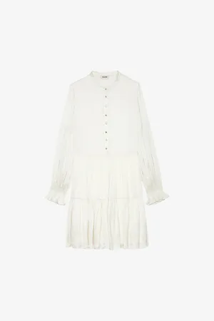 Zadig & Voltaire Womens Randy Long-Sleeve Satin Mini Dress Xs