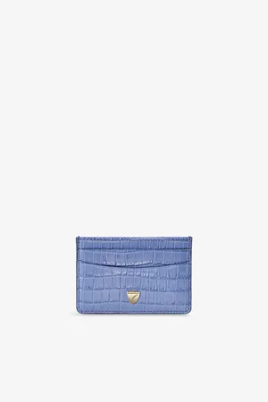 ASPINAL OF LONDON Womens Slim Shield Logo Leather Card Holder