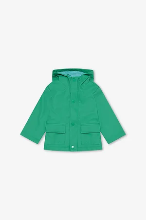 Stella McCartney Frog-Hood Flap-Pocket Shell Jacket 12-36 Months 18 Months