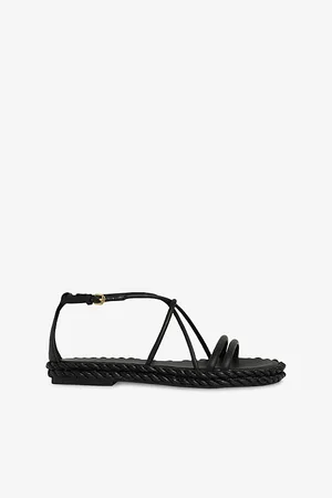 Reiss Womens Plait Braided Leather Flat Sandals Eur 36 / 3 Uk Women