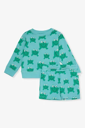 Stella McCartney Frog-Print Two-Piece Cotton-Jersey Set 6-36 Months 6 Months