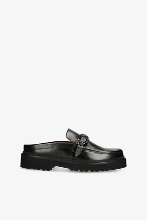 TOGA PULLA Mens Hardware-Embellished Slip-On Leather Loafers Eur 42 / 8 Uk Men