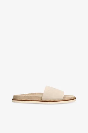 Brunello Cucinelli Mens Single-Strap Slip-On Suede Sandals Eur 41 / 7 Uk Men