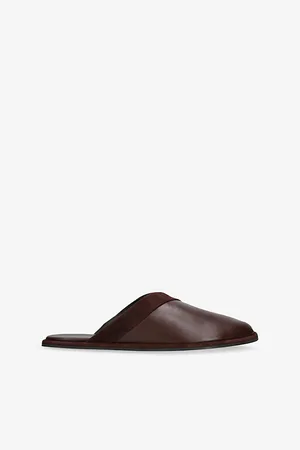 Neous Womens Atik Suede-Trim Flat Leather Mules Eur 38/5 Uk Women