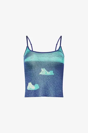 PH5 Womens Shasta Lake Print Knitted Tank Top Xs