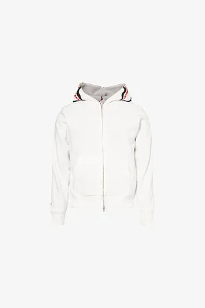 A Bathing Ape Mens Shark Embroidered-Hood Relaxed-Fit Cotton Hoody M