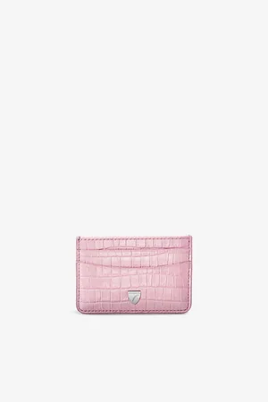 ASPINAL OF LONDON Womens Slim Shield Logo Leather Card Holder