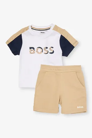 HUGO BOSS Brand-Print Piece Of Two Cotton-Jersey Set Set 6 Months-3 Years 9 Months