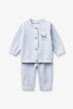 Benetton Bunny-Print Two-Piece Cotton Set 1-18 Months 9-12 Months