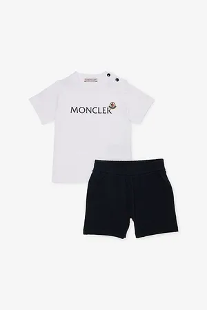 Moncler Logo-Embroidered Cotton-Blend T-Shirt and Shorts Set 3-36 Months 9-12 Months