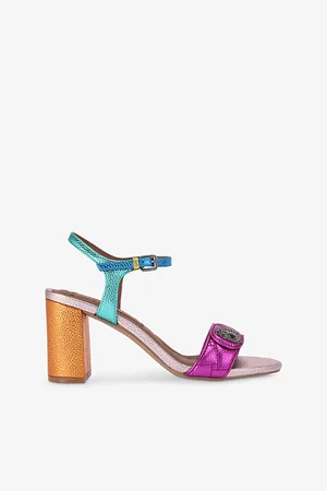 Kurt Geiger Womens Kensington Langley 75 Colour-Block Metallic Leather Heeled Sandals Eur 36 / 3 Uk Women