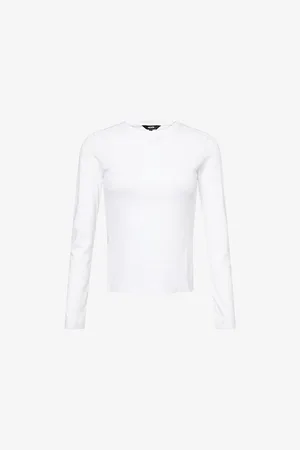 ME AND EM Womens Regular-Fit Long-Sleeve Cotton-Jersey T-Shirt 6