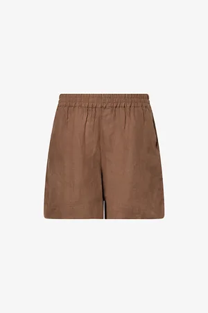 Skall Studio Womens Edgar Slip-Pocket Linen Shorts 10