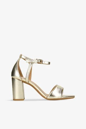 Kurt Geiger Womens Faryn Metallic Faux-Leather Heeled Sandals Eur 36 / 3 Uk Women