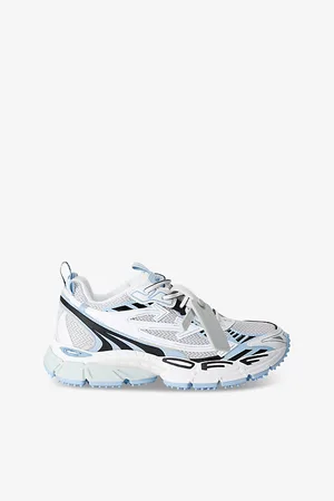 OFF-WHITE Womens Be Right Back Mesh and Faux-Leather Low-Top Trainers Eur 37 / 4 Uk Women