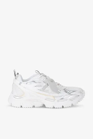 OFF-WHITE Womens Be Right Back Mesh and Faux-Leather Low-Top Trainers Eur 36 / 3 Uk Women
