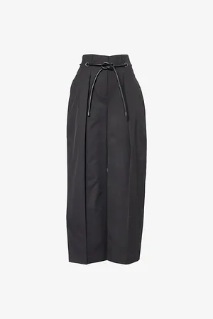 3.1 Phillip Lim Womens Wide-Leg Origami Cotton-Blend Trousers 8