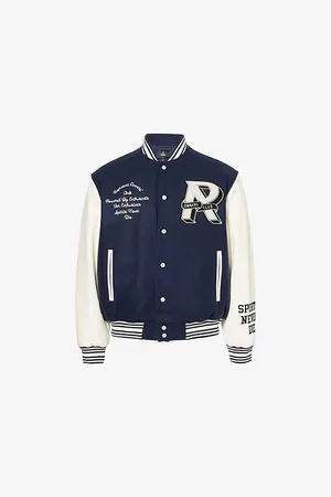 Represent Mens Owners Club Embroidered Wool-Blend Varsity Jacket S