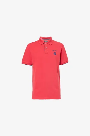 Hackett Mens Heritage Number Short-Sleeve Cotton-Pique Polo Shirt M