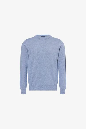 Hackett Mens Mouline Crewneck Cotton Jumper M