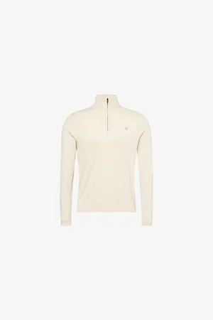 Hackett Mens Quarter-Zip Regular-Fit Cotton and Silk Jumper M