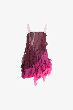 Nensi Dojaka Womens Ruffle-Layered Sleeveless Woven Mini Dress 6