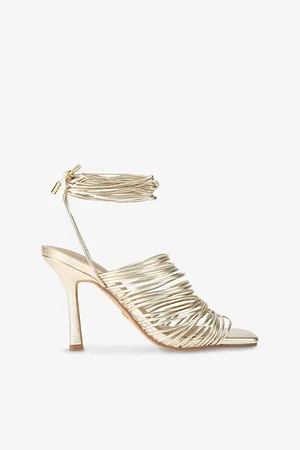 Kurt Geiger Womens Selected Multi-Strap Heeled Faux-Leather Sandals Eur 36 / 3 Uk Women