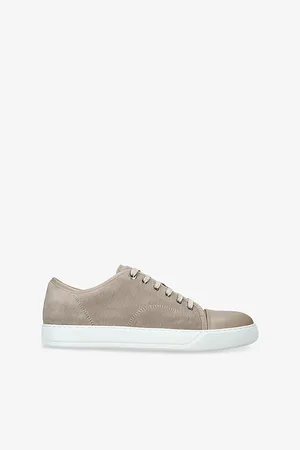 Lanvin Mens Dbb1 Contrast-Panel Leather Low-Top Trainers Eur 41 / 7 Uk Men