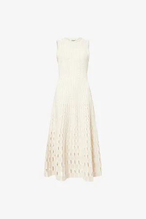 Simkhai Womens Zelma Sleeveless Open-Knit Maxi Dress S