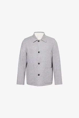 Dunhill Mens Reversible Relaxed-Fit Wool Jacket M