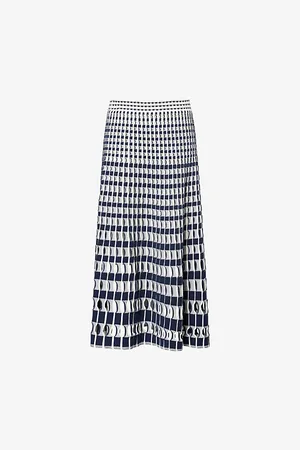 Simkhai Womens Larken Open-Knit Midi Skirt M