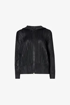 PLEATS PLEASE ISSEY MIYAKE Womens Pleated Regular-Fit Knitted Hoody 3