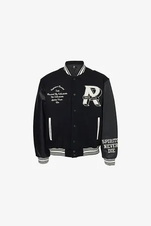 Represent Mens Owners Club Embroidered Wool-Blend Varsity Jacket M