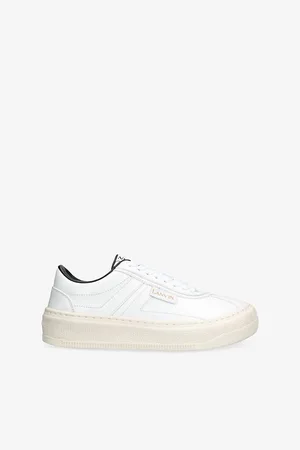 Lanvin Womens Cash Logo-Embroidered Leather Low-Top Trainers Eur 36 / 3 Uk Women
