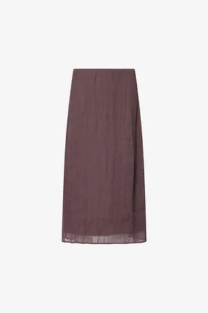 Samsøe Samsøe Womens Savira Crinkle Woven Midi Skirt Xs