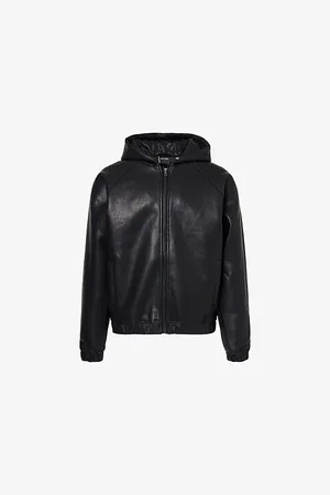 Daily paper Mens Scuba Hooded Faux-Leather Jacket M