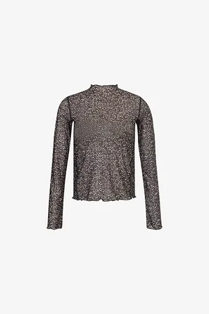 KNWLS Womens Halcyon Floral-Print Stretch-Woven Top S